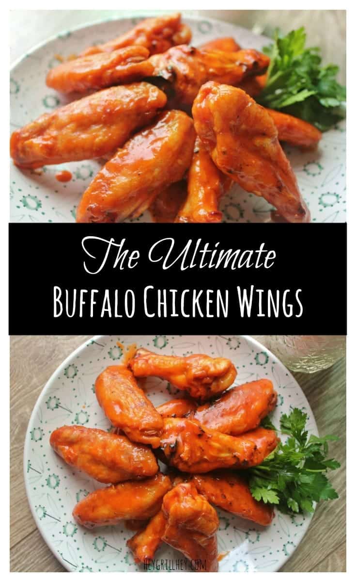 The Ultimate Buffalo Chicken Wings on a white plate.