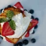 Grilled Lemon Cake with Berries and Cream