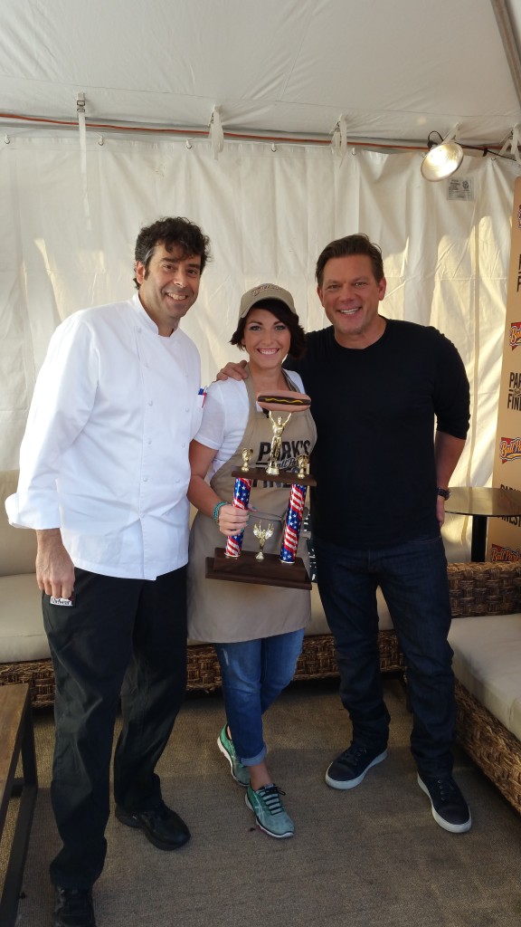 Susie Bulloch with Tyler Florence and Rob Bliefer