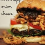 Sweet Bourbon Burger with Crispy Onion Straws