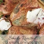 Smoke Roasted Spatchcock Turkey. All of that delicious roasted turkey flavor in a fraction of the time!