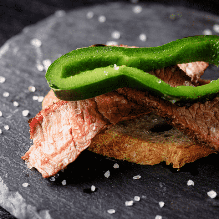 Reverse Seared Tenderloin with Charred Chiles