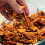 Sweet & Spicy Smoked Snack Mix with Cholula Caramel Sauce