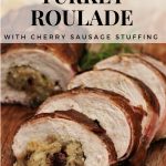 Bacon Wrapped Turkey Roulade with Cherry Sausage Stuffing