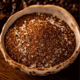 Cocoa BBQ rub in a bowl.