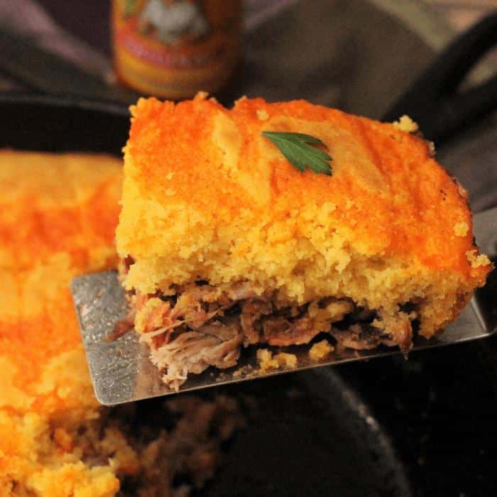 smoked pulled pork cornbread