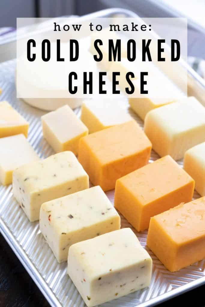 blocks of cheese on a baking sheet.