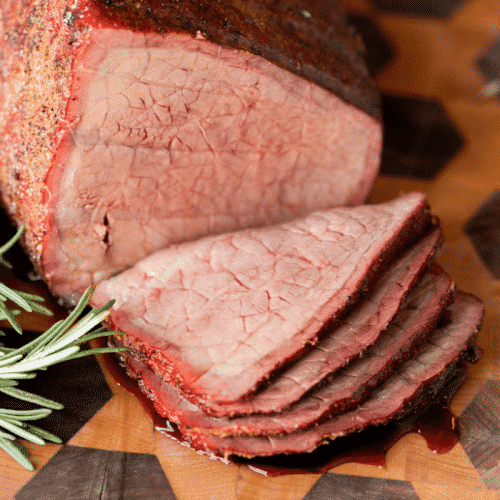 Garlic Studded Smoked Rump Roast