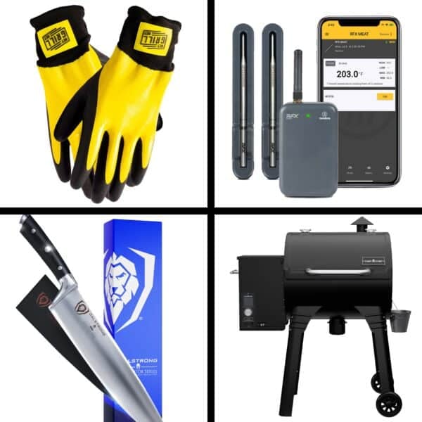 A collage featuring various gifts for the drillmaster.