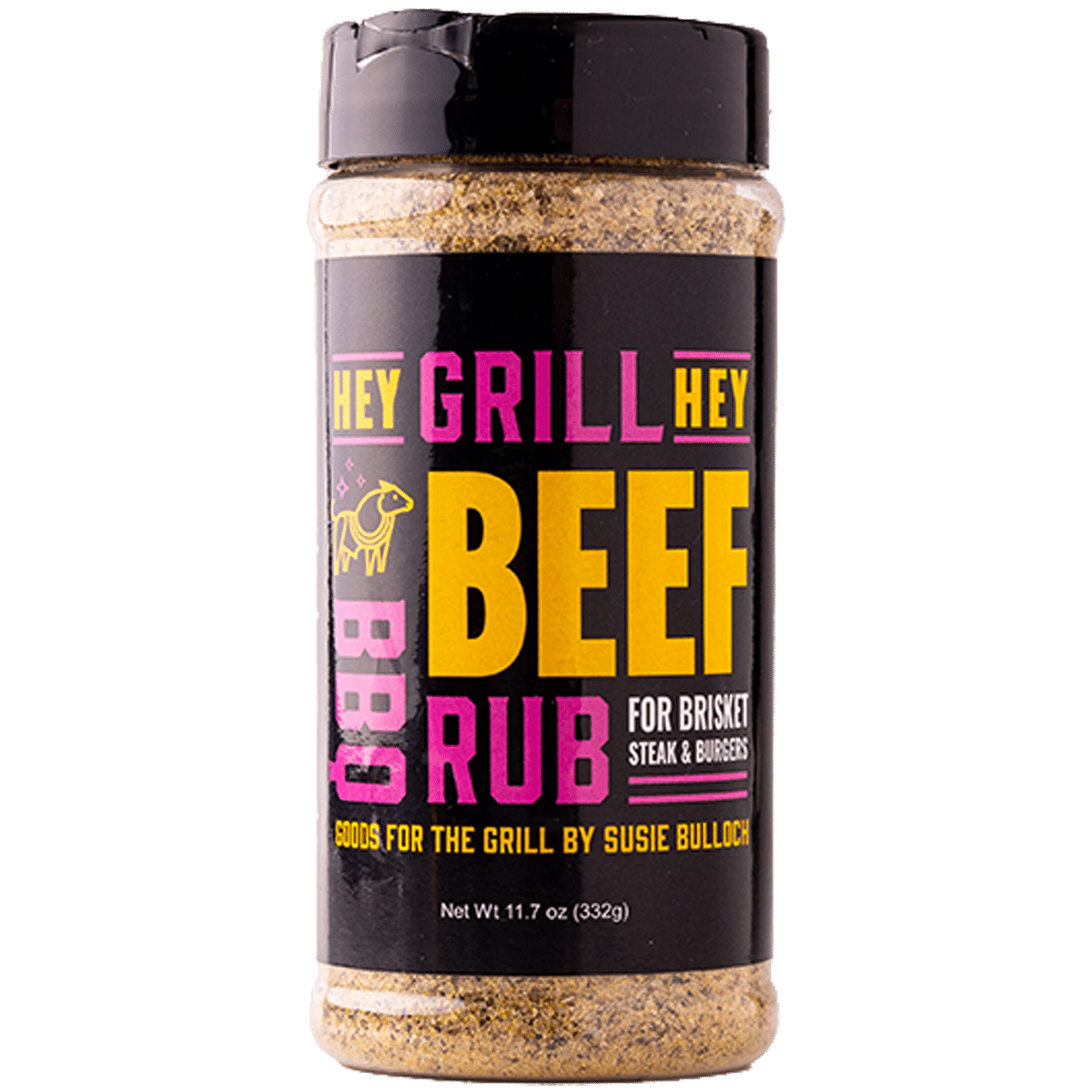 A 12 ounce shaker of Beef Rub.