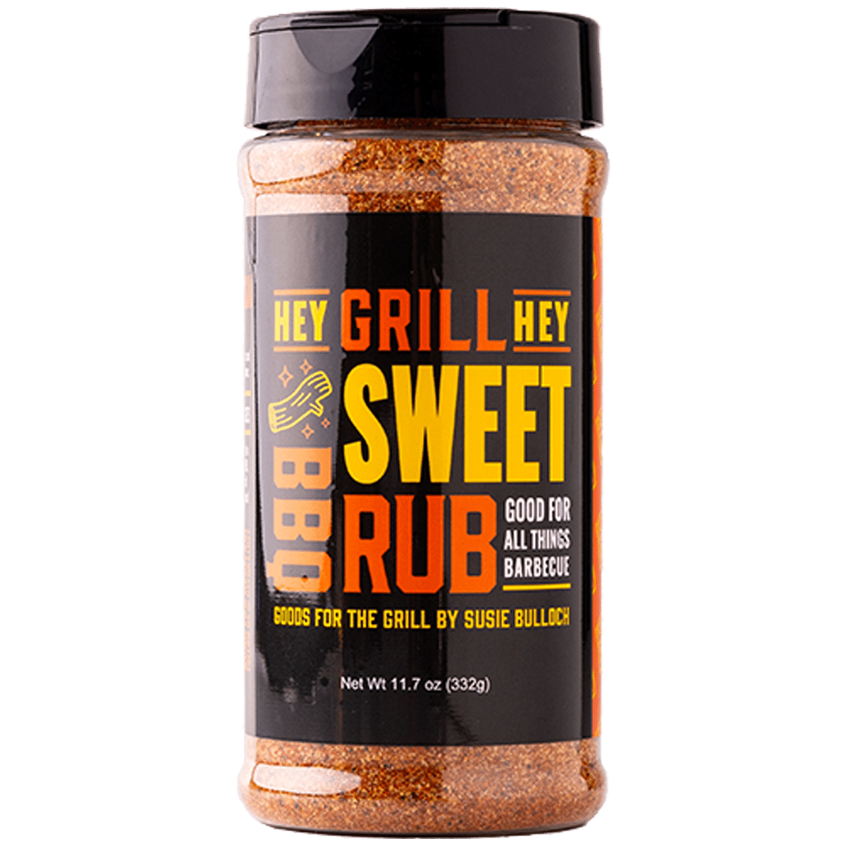 A 12 ounce shaker of Sweet Rub.